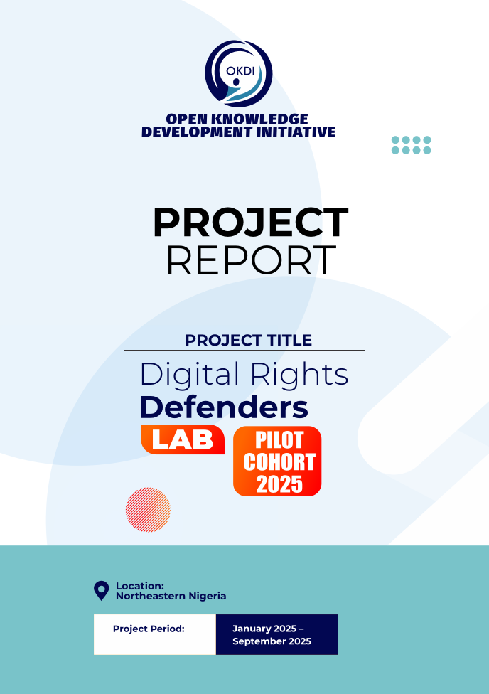 Cover of OKDI Digital Rights Defenders Lab Project Report